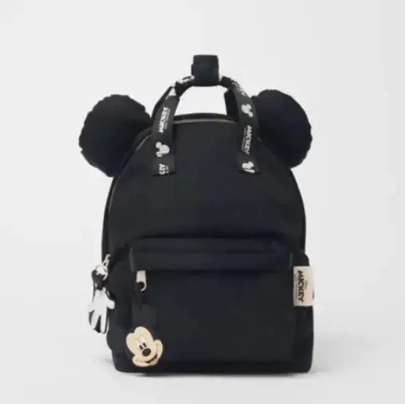 Disney Cartoon Mickey Mouse Cute Fashion Backpack Women's Minnie Canvas School Bag Fashion Large Capacity Backpack Girls Mochila Lonzaro Kids