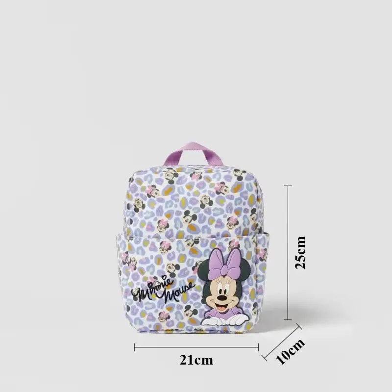 Disney Cartoon Mickey Mouse Cute Fashion Backpack Women's Minnie Canvas School Bag Fashion Large Capacity Backpack Girls Mochila Lonzaro Kids