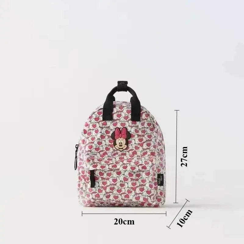 Disney Cartoon Mickey Mouse Cute Fashion Backpack Women's Minnie Canvas School Bag Fashion Large Capacity Backpack Girls Mochila Lonzaro Kids