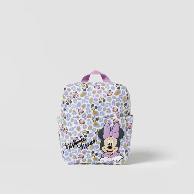 Disney Cartoon Mickey Mouse Cute Fashion Backpack Women's Minnie Canvas School Bag Fashion Large Capacity Backpack Girls Mochila Lonzaro Kids