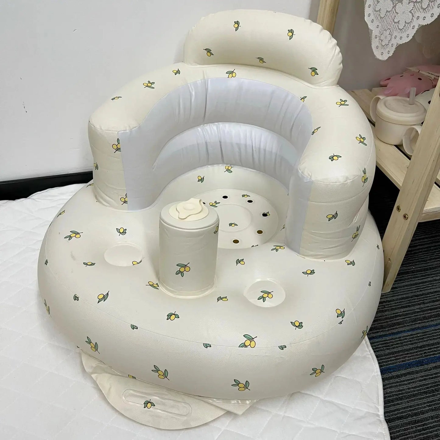 Baby shower basin, baby folding inflatable learning seat, multifunctional dining chair, bath bench, small sofa, shower basin Lonzaro Kids