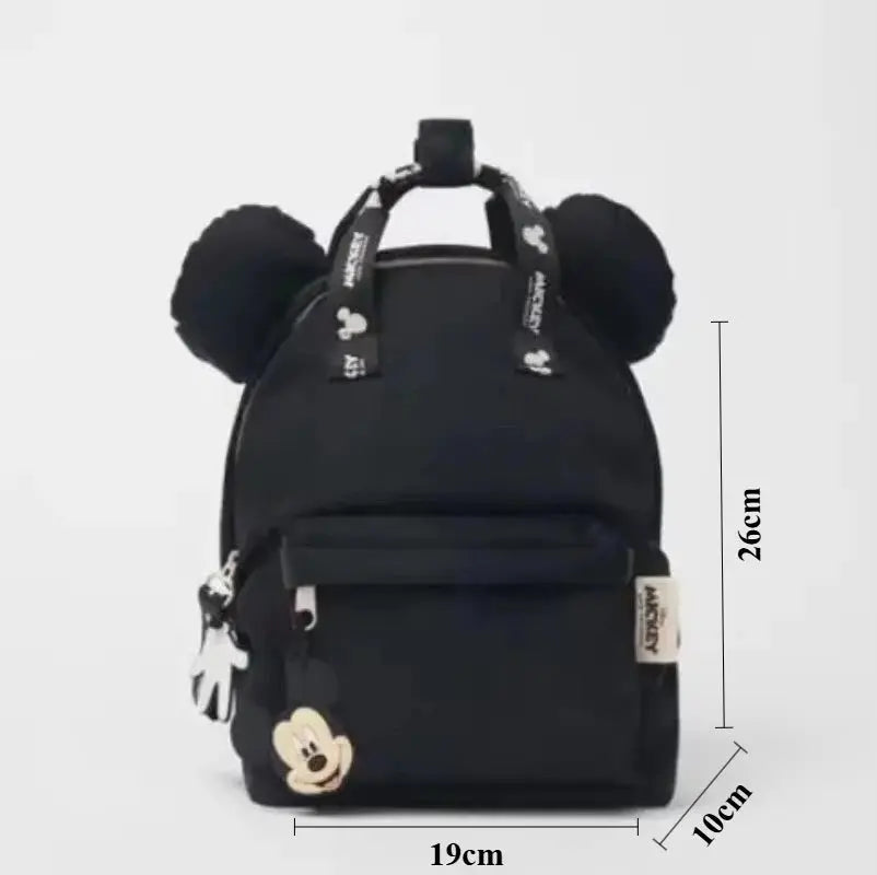 Disney Cartoon Mickey Mouse Cute Fashion Backpack Women's Minnie Canvas School Bag Fashion Large Capacity Backpack Girls Mochila Lonzaro Kids