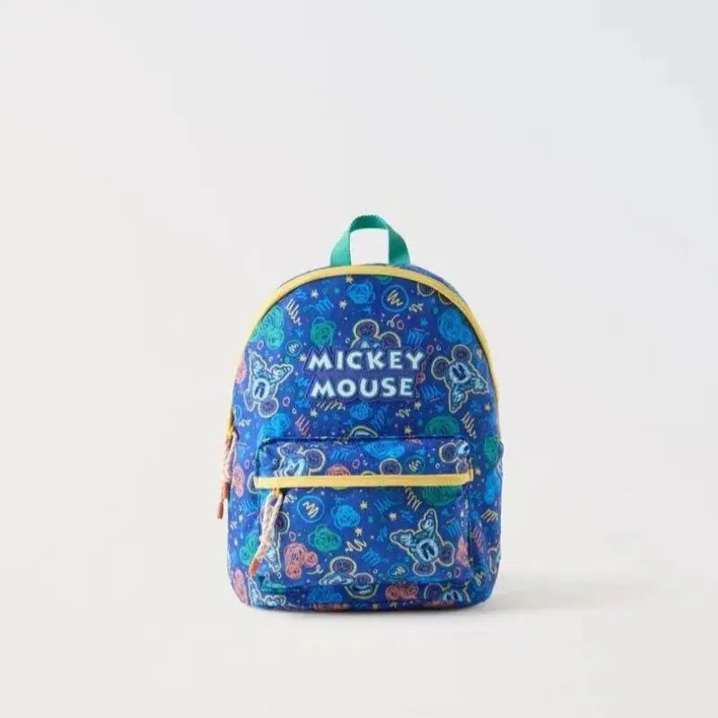Disney Cartoon Mickey Mouse Cute Fashion Backpack Women's Minnie Canvas School Bag Fashion Large Capacity Backpack Girls Mochila Lonzaro Kids