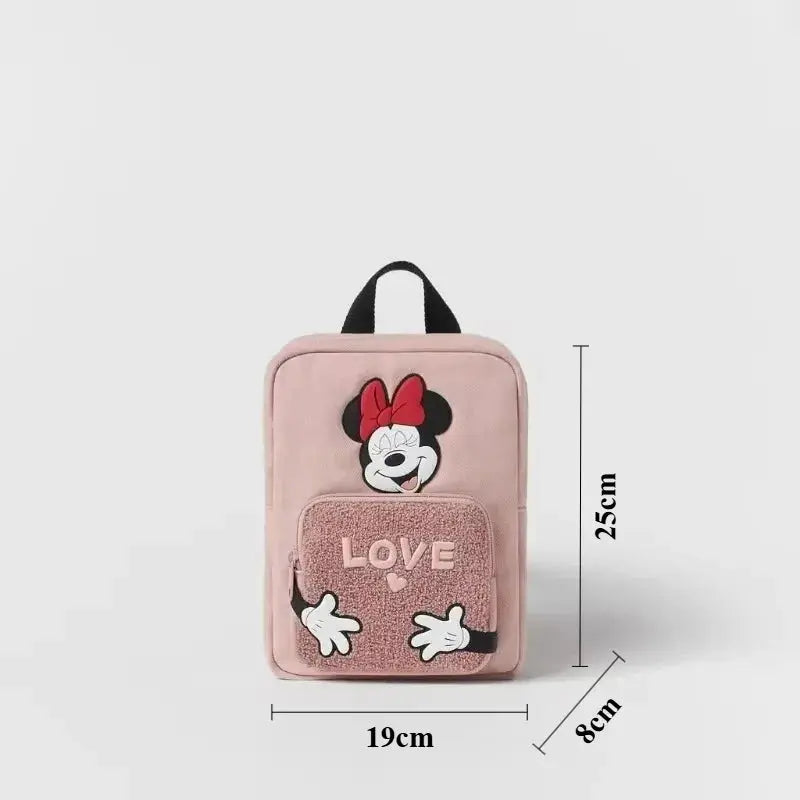 Disney Cartoon Mickey Mouse Cute Fashion Backpack Women's Minnie Canvas School Bag Fashion Large Capacity Backpack Girls Mochila Lonzaro Kids