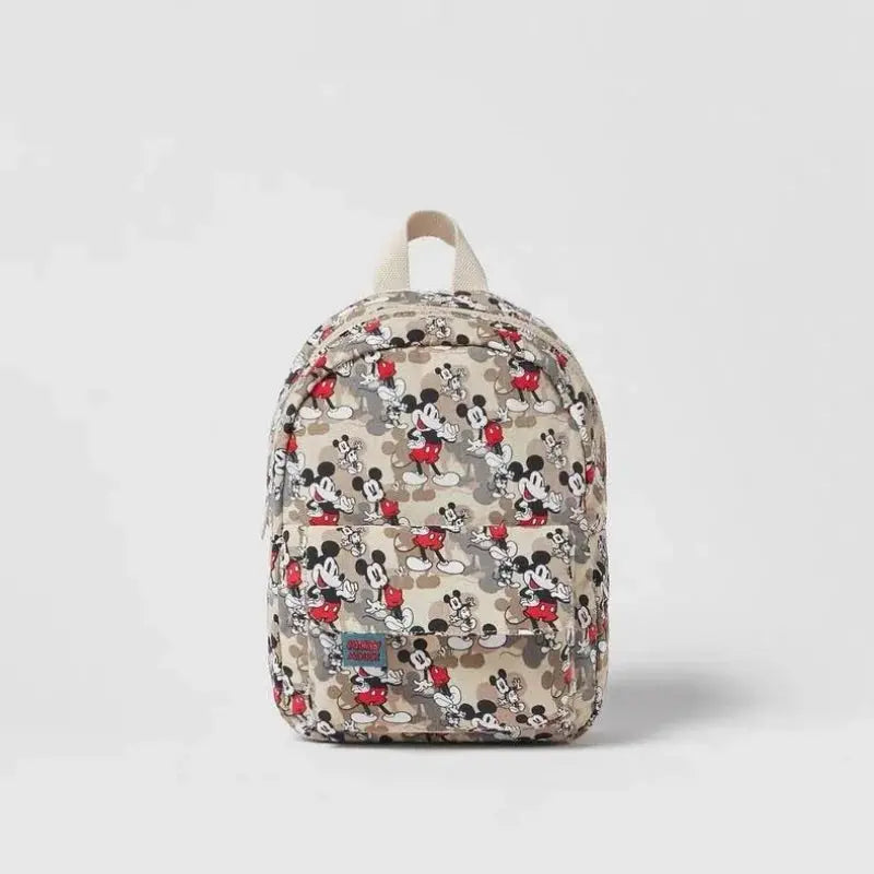 Disney Cartoon Mickey Mouse Cute Fashion Backpack Women's Minnie Canvas School Bag Fashion Large Capacity Backpack Girls Mochila Lonzaro Kids