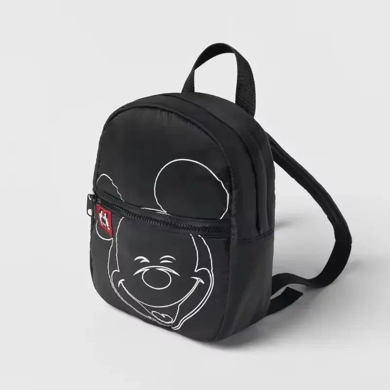 Disney Cartoon Mickey Mouse Cute Fashion Backpack Women's Minnie Canvas School Bag Fashion Large Capacity Backpack Girls Mochila Lonzaro Kids