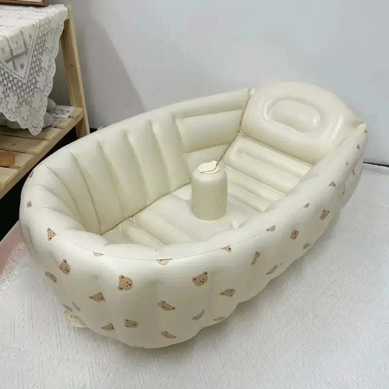 Baby shower basin, baby folding inflatable learning seat, multifunctional dining chair, bath bench, small sofa, shower basin Lonzaro Kids