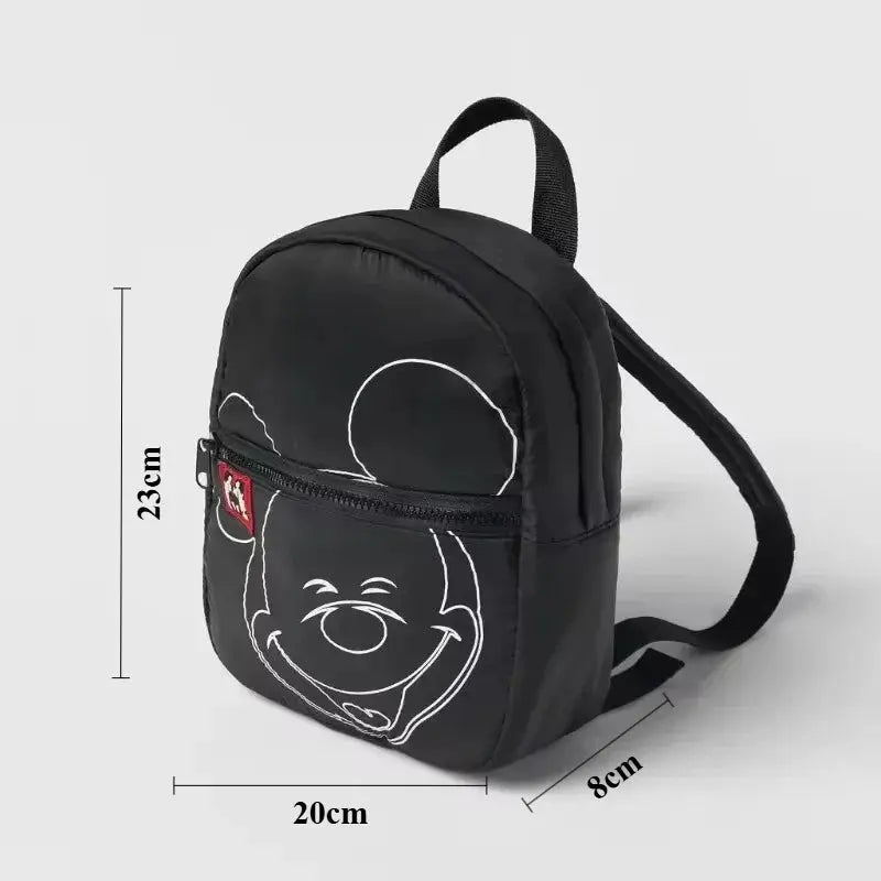 Disney Cartoon Mickey Mouse Cute Fashion Backpack Women's Minnie Canvas School Bag Fashion Large Capacity Backpack Girls Mochila Lonzaro Kids