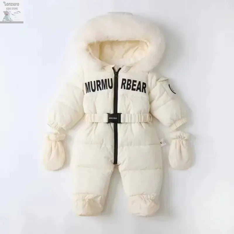 Winter Baby Jumpsuit met Handschoenen en Riempje - Lonzaro Kids