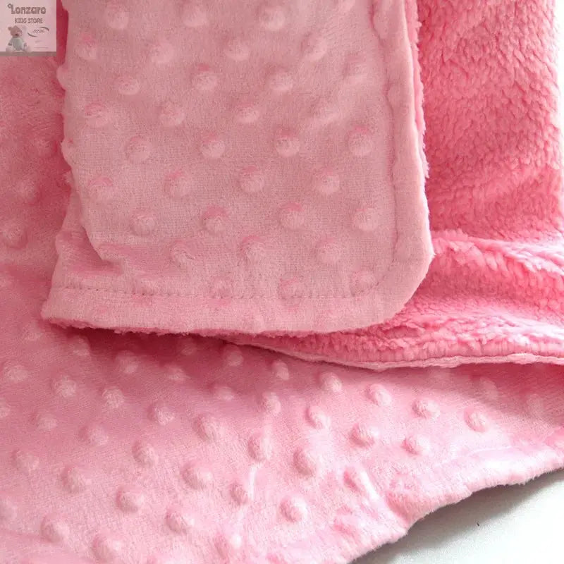 Spring Baby Blanket Warm Double Layer Swaddle Wrap Newborn Thermal Soft Fleece Bath Towel Baby Stroller Blanket Sleepsack 76*102 Lonzaro Kids
