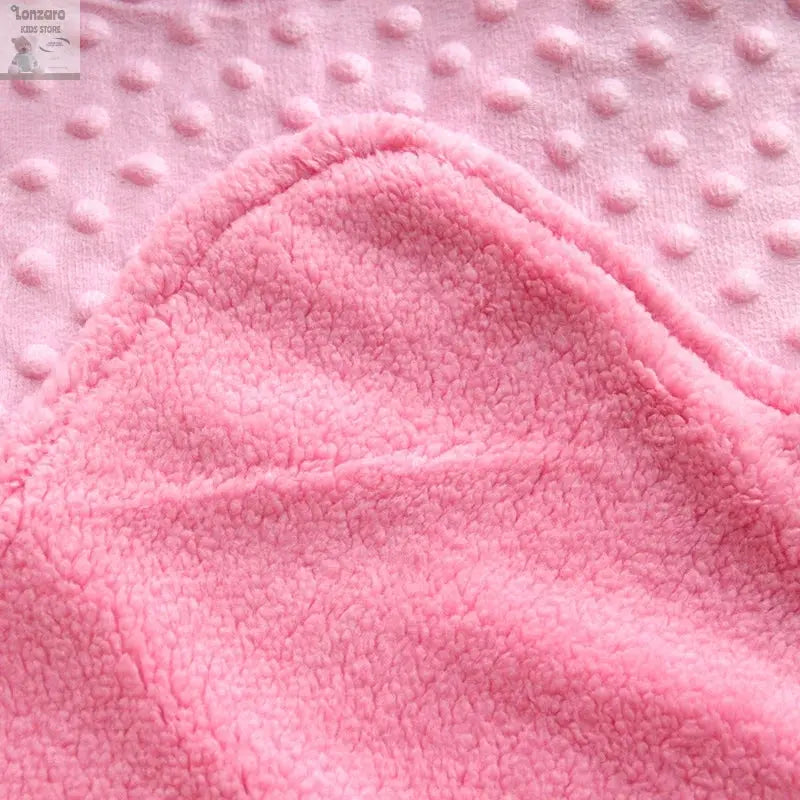Spring Baby Blanket Warm Double Layer Swaddle Wrap Newborn Thermal Soft Fleece Bath Towel Baby Stroller Blanket Sleepsack 76*102 Lonzaro Kids