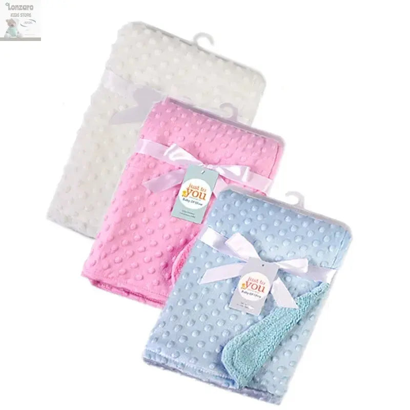 Spring Baby Blanket Warm Double Layer Swaddle Wrap Newborn Thermal Soft Fleece Bath Towel Baby Stroller Blanket Sleepsack 76*102 Lonzaro Kids