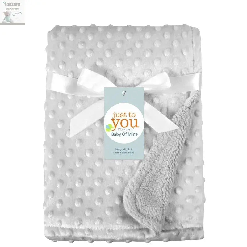 Spring Baby Blanket Warm Double Layer Swaddle Wrap Newborn Thermal Soft Fleece Bath Towel Baby Stroller Blanket Sleepsack 76*102 Lonzaro Kids