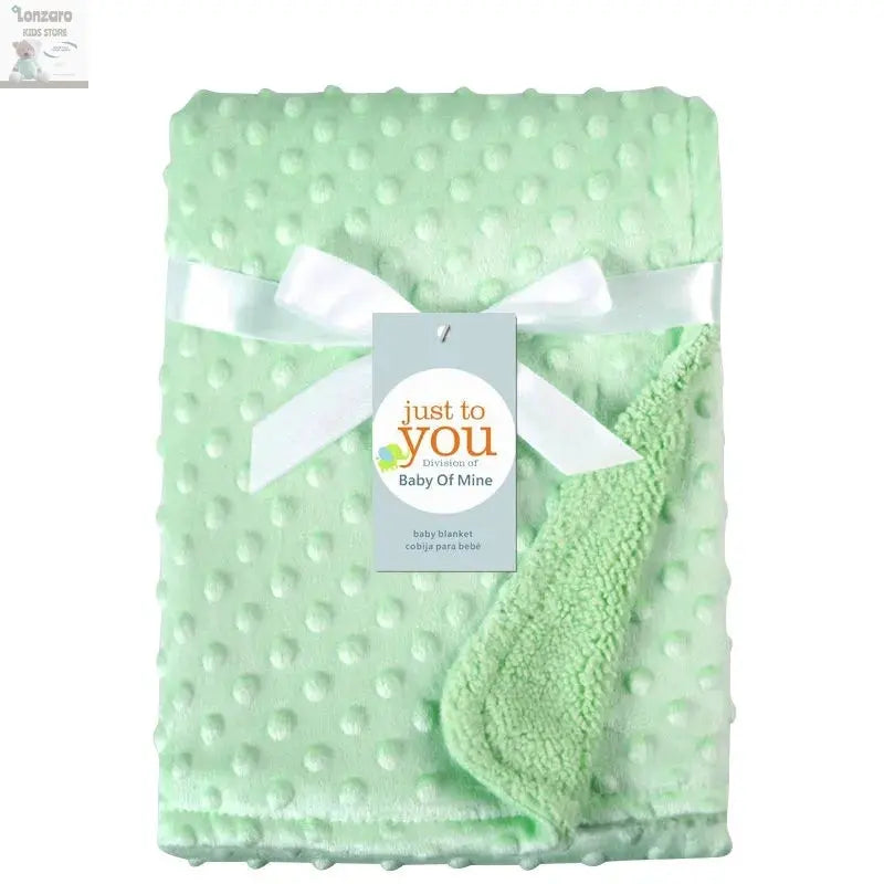Spring Baby Blanket Warm Double Layer Swaddle Wrap Newborn Thermal Soft Fleece Bath Towel Baby Stroller Blanket Sleepsack 76*102 Lonzaro Kids