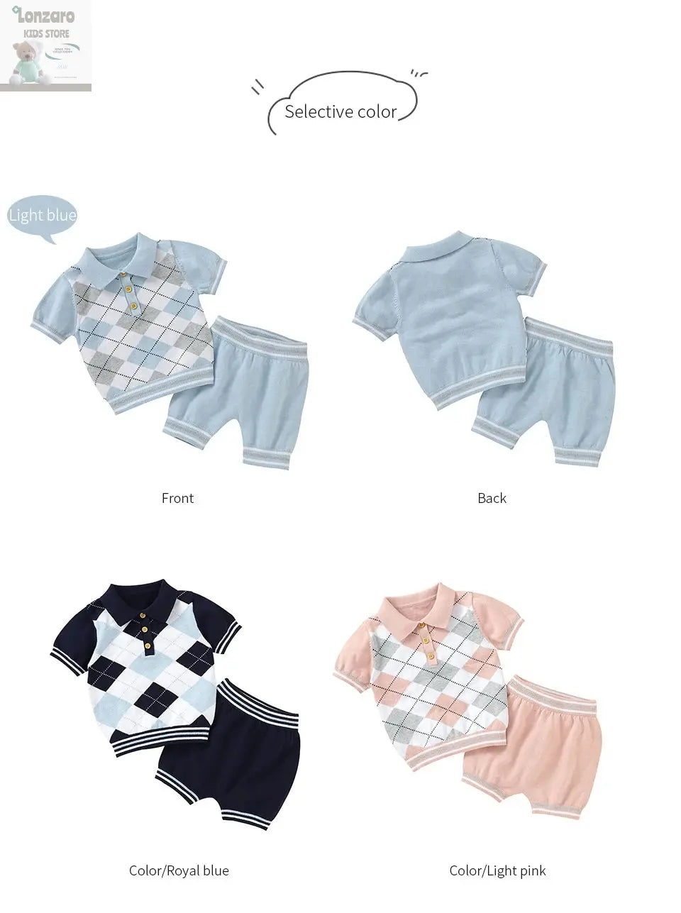 Tweedelige Set met Leuke Prints - Lonzaro Kids