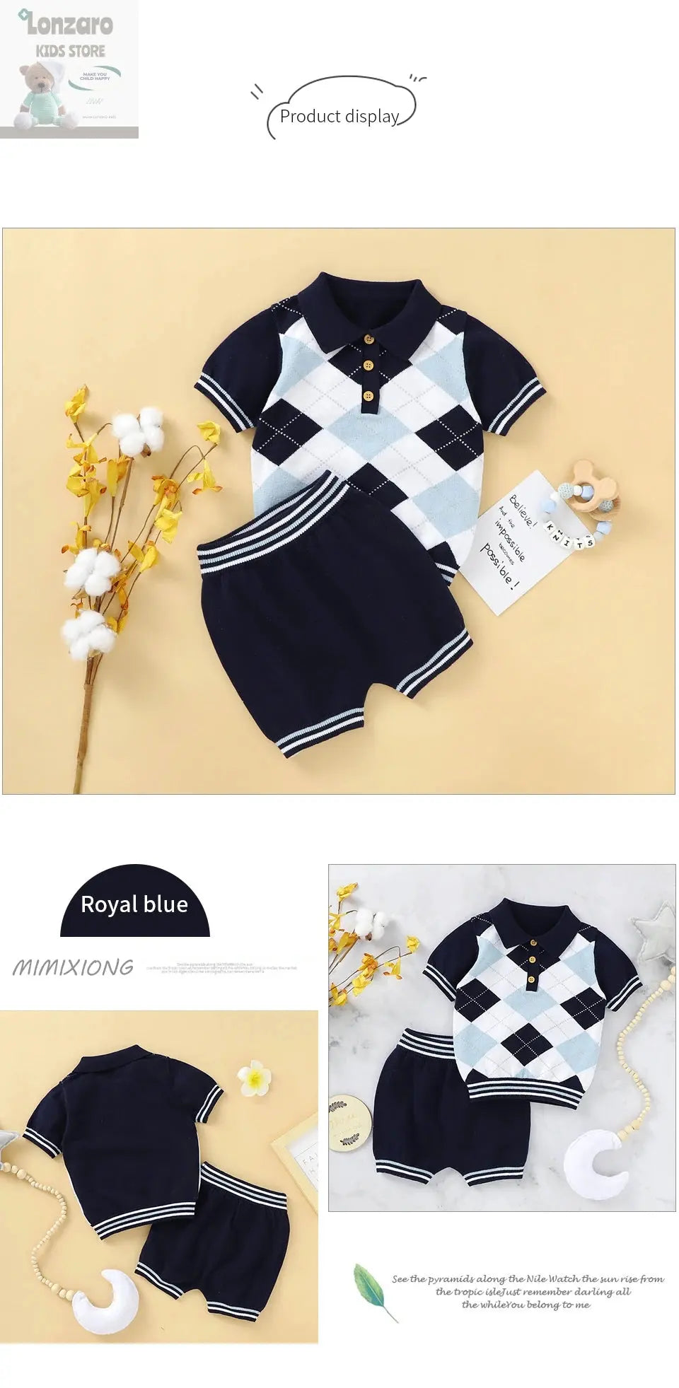 Tweedelige Set met Leuke Prints - Lonzaro Kids