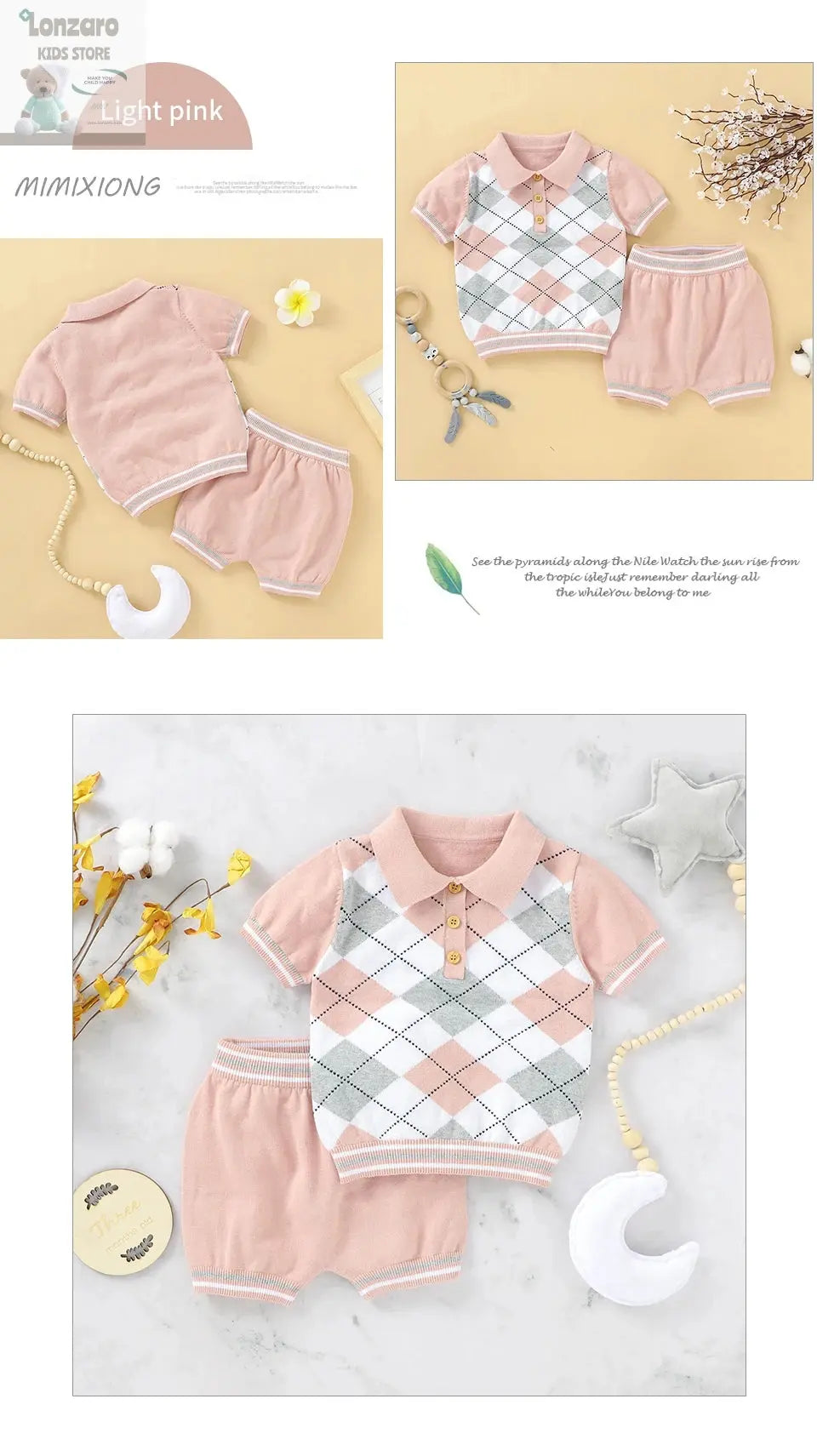Tweedelige Set met Leuke Prints - Lonzaro Kids