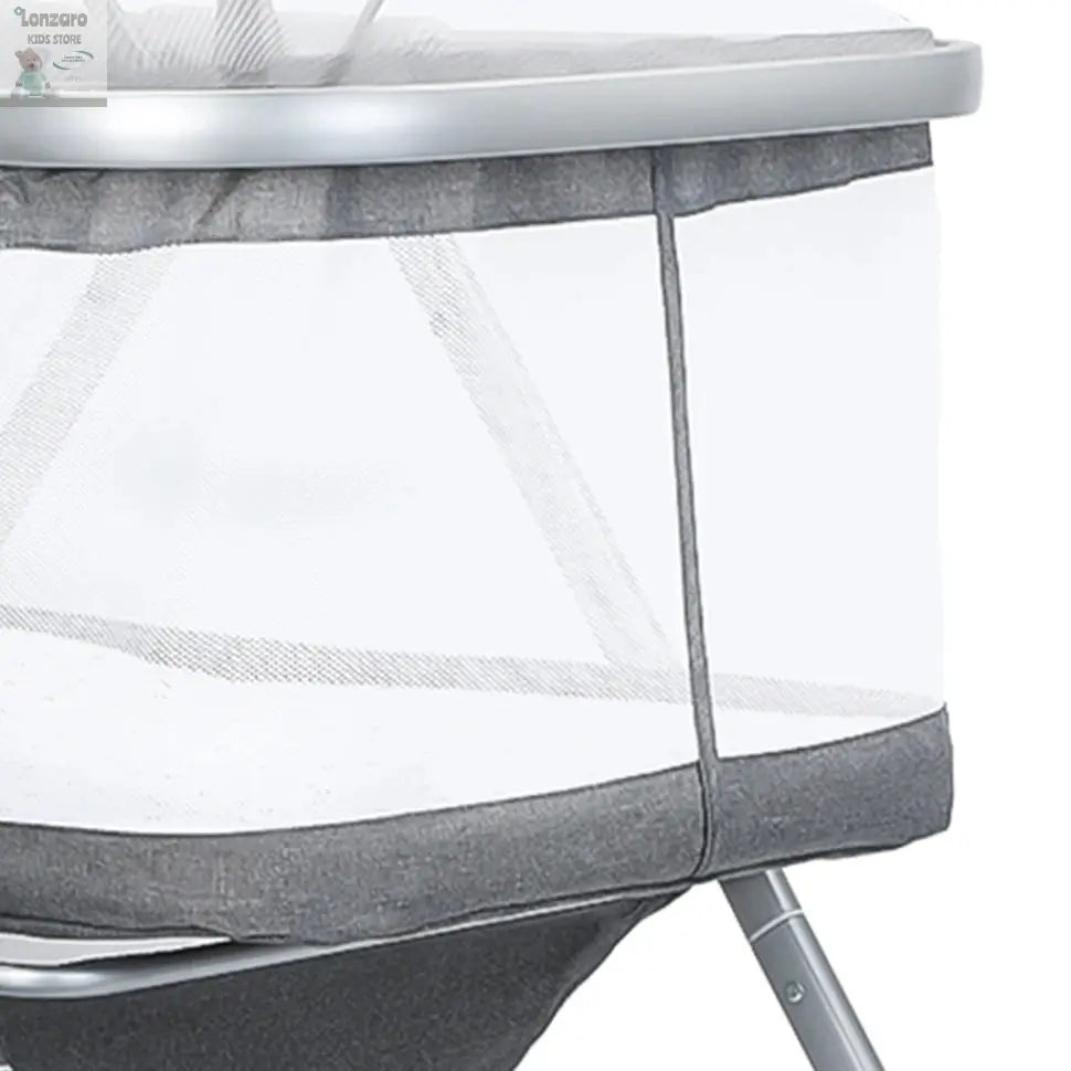 UBRAVOO All Mesh Baby Crib with Mattress 3-in-1 for Newborn , Travel Cot | Cradle | Crib on Wheels Convertible with Mosquito net Lonzaro Kids