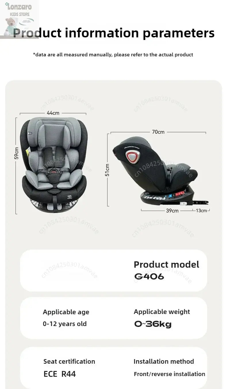 Autostoel 360° Van 0 -12 jaar - Lonzaro Kids
