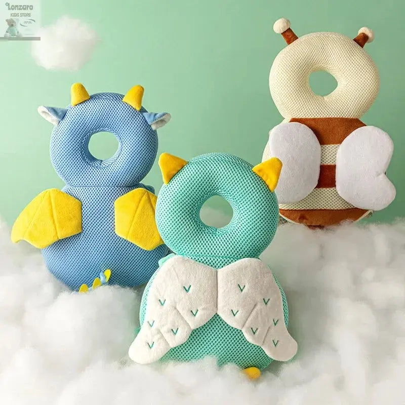 1-3Toddler Baby Head Protector Breathable Tencel Back Protector Cushion Back Prevent Injured Cartoon Security Pillows Lonzaro Kids