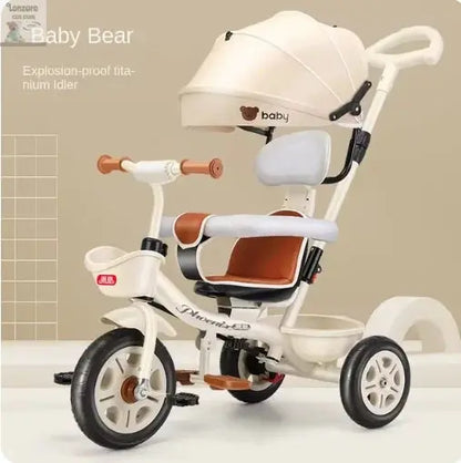 Driewielige Kinderen Pedal auto met Opvouwbare Stroller - Lonzaro Kids