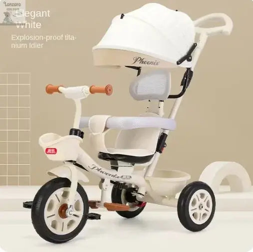 Driewielige Kinderen Pedal auto met Opvouwbare Stroller - Lonzaro Kids