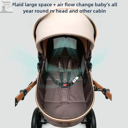 3-in-1 Kinderwagen met Hoge Rugleuning Lonzaro Kids