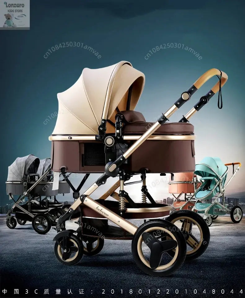 3-in-1 Kinderwagen met Hoge Rugleuning Lonzaro Kids