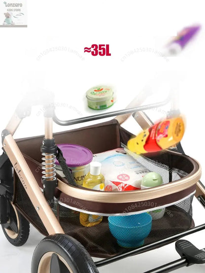 3-in-1 Kinderwagen met Hoge Rugleuning Lonzaro Kids