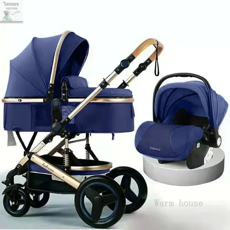 3-in-1 Kinderwagen met Hoge Rugleuning Lonzaro Kids