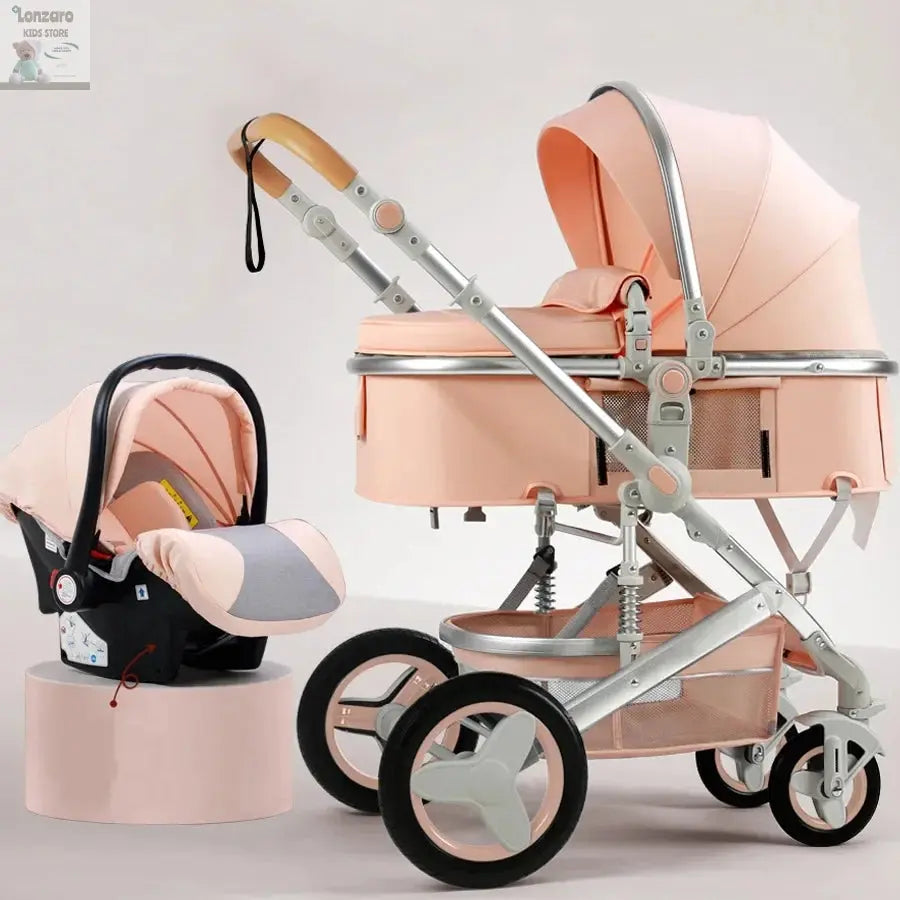 3-in-1 Kinderwagen met Hoge Rugleuning Lonzaro Kids