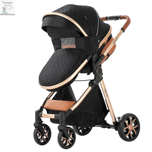 3 in 1 Stroller 3 in 1 Newborn Stroller Mom Shop Cart Baby Car Luxury High Landscape Fashion Lightweight Portable Travel Trolley Lonzaro Kids