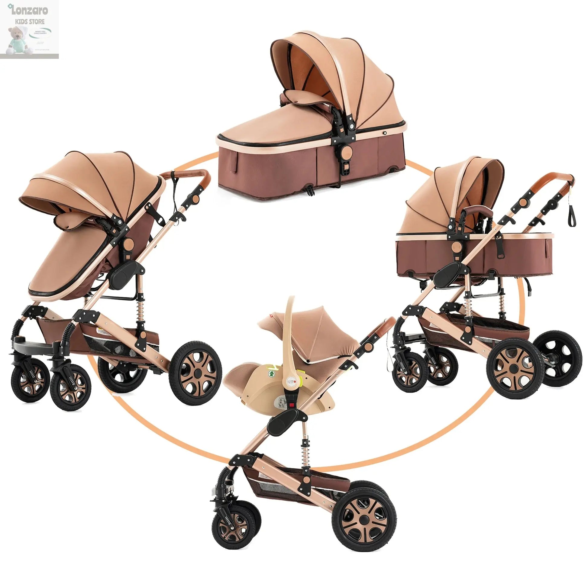 3-in-1 kinderwagen - Luxe Lonzaro Kids