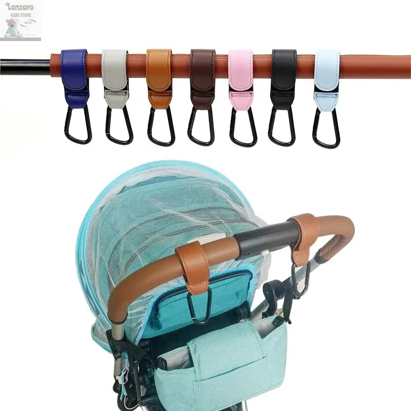 360° Draaibare PU Leren Kinderwagen haak Lonzaro Kids