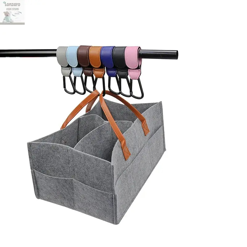 360° Draaibare PU Leren Kinderwagen haak Lonzaro Kids