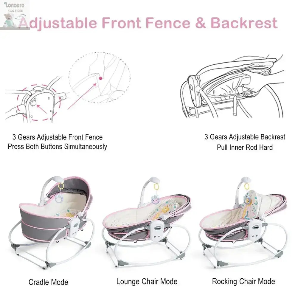 5-in-1 Elektrische Baby Wieg Lonzaro Kids