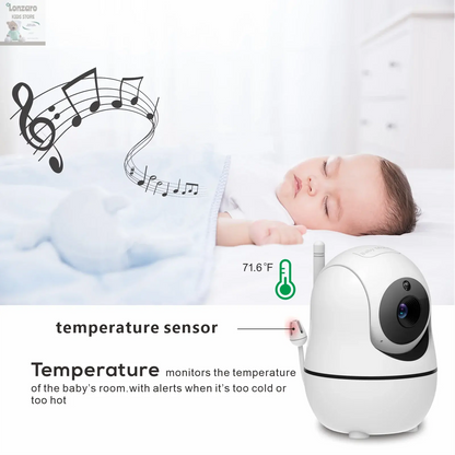 5 inch video Babyfoon met Camera en Audio - Lonzaro Kids