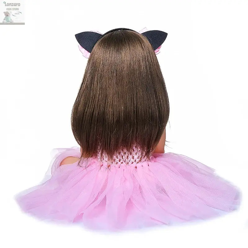 55cm NPK bebe doll reborn toddler girl pink princess baty toy very soft full body silicone girl doll Lonzaro Kids