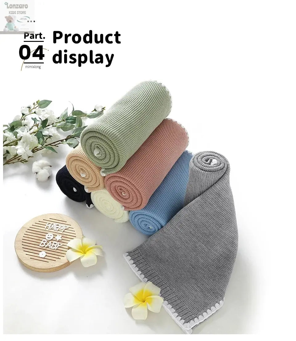 90*70cm Newborn Baby Swaddle Wrap Blankets Fashion Solid Color Infant Boys Girls Stroller Sleeping Covers Stuff Ultra-Soft Quilt Lonzaro Kids