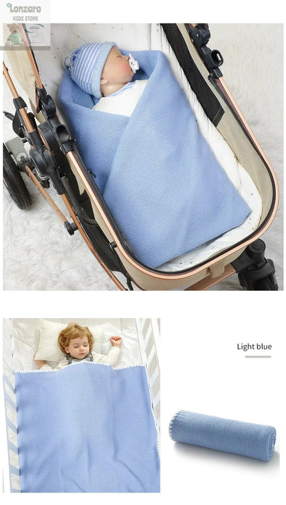 90*70cm Newborn Baby Swaddle Wrap Blankets Fashion Solid Color Infant Boys Girls Stroller Sleeping Covers Stuff Ultra-Soft Quilt Lonzaro Kids