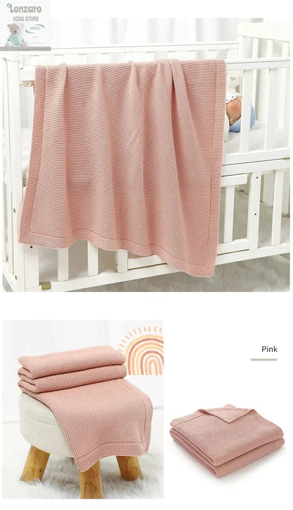 All Seasons Baby Blankets Multifunction Cotton Newborn Boy Girl Solid Stroller Nursery Swaddle Wrap Plaid 100*80cm Throwing Mats Lonzaro Kids