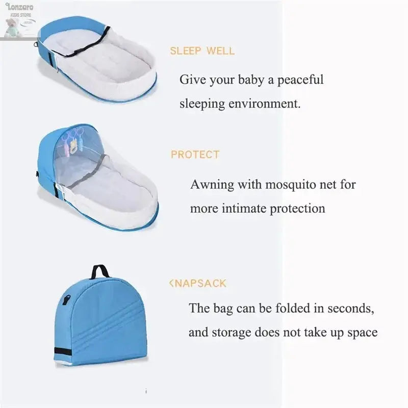 Draagbaar Baby Bed Veiligheid en Comfort - Lonzaro Kids