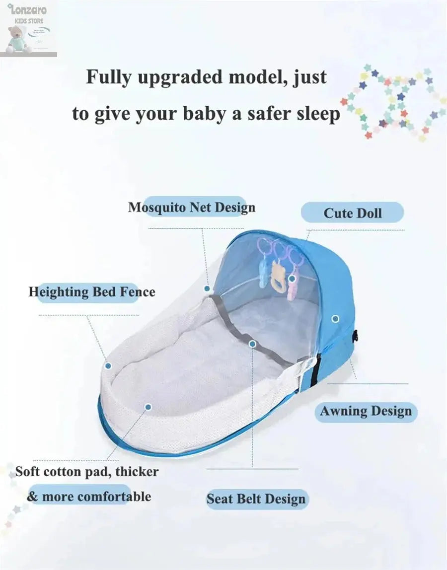 Draagbaar Baby Bed Veiligheid en Comfort - Lonzaro Kids