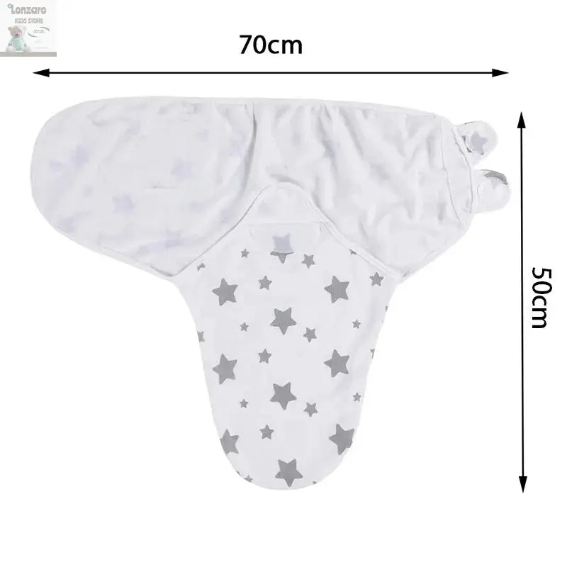 Baby Blanket Hat Set Cartoon Printed Cotton Newborn Swaddle Adjustable Infant Sleeping Swaddle Wraps All Seasons 0-6 Months Lonzaro Kids