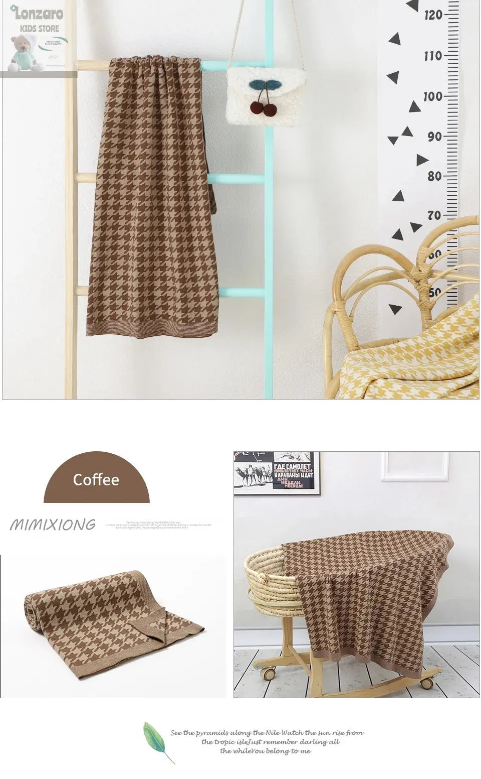 Baby Blankets Newborn Cotton Swaddle Wrap Plaid for Infant Kids Boys Girls Ultra-Soft Reversible Knitted Toddler Receiving Mats Lonzaro Kids