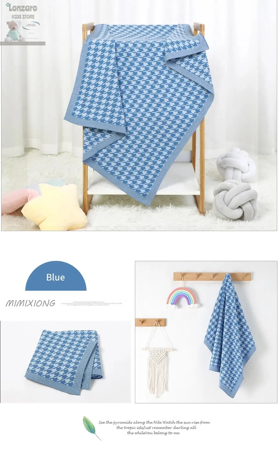 Baby Blankets Newborn Cotton Swaddle Wrap Plaid for Infant Kids Boys Girls Ultra-Soft Reversible Knitted Toddler Receiving Mats Lonzaro Kids