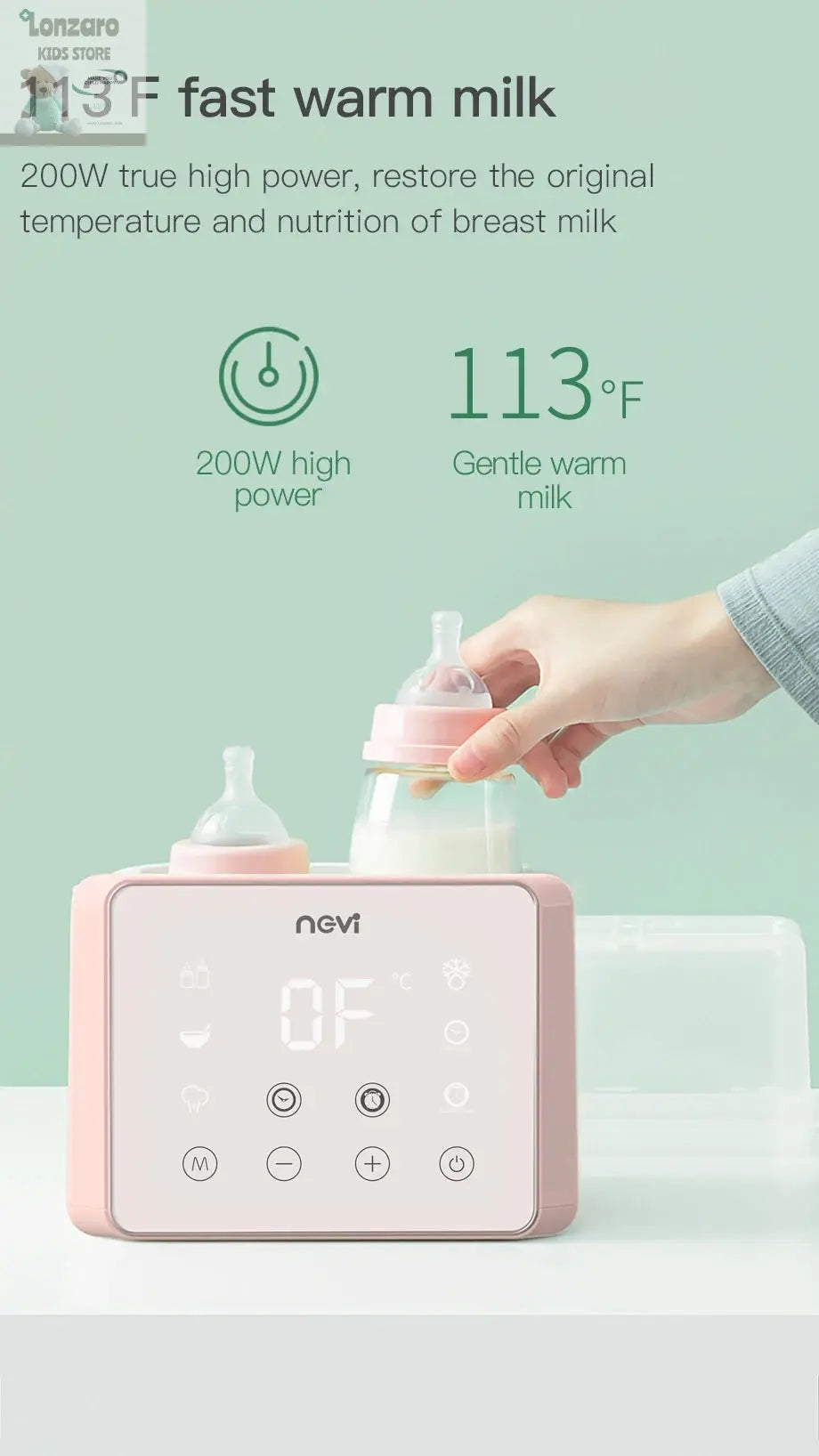 Elektrische Flessenopwarmer - Lonzaro Kids