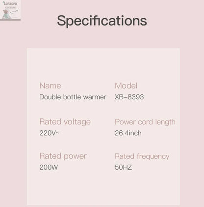 Elektrische Flessenopwarmer - Lonzaro Kids