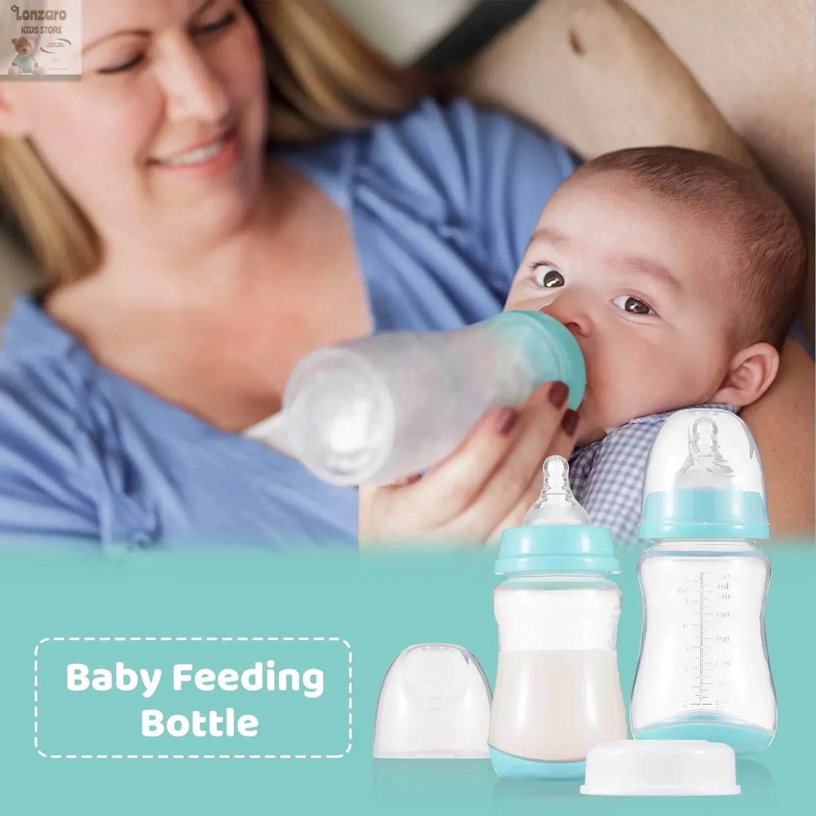 Baby Melk Silicone Flessen Veilige en Comfortabele - Lonzaro Kids