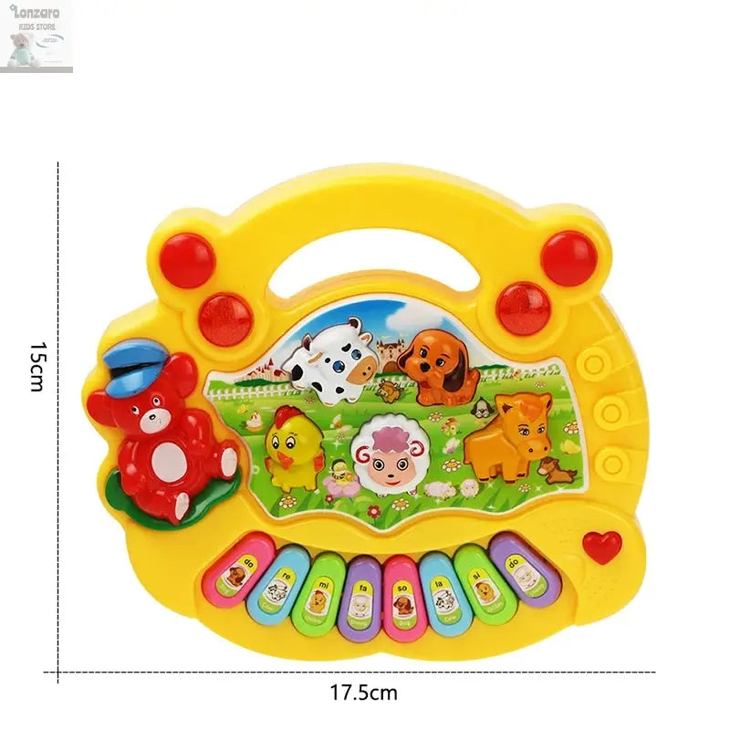 Baby Musical Toy with Animal Sound Kids Piano Keyboard Electric Flashing Music Instrument Early Educational Toys for Children Lonzaro Kids